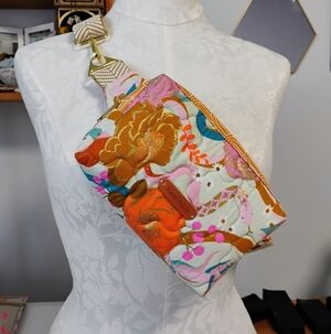 Handmade Crossbody- floral snakes